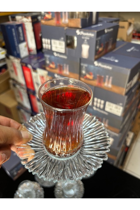 Paşabahçe 12 Parça Elysia (paşabahçe çay tabaklı) Çay Takımı Seti