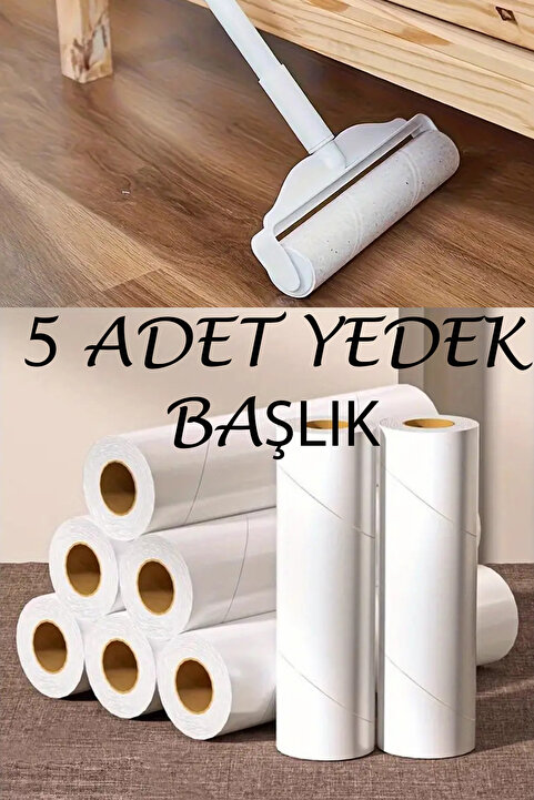 BYENS 5 Adet Yedek Tüy Toplayıcı Rulo Kedi Köpek Tüyü Toplama Yapışkanlı Yedek Rulosu Xl 16 Cm