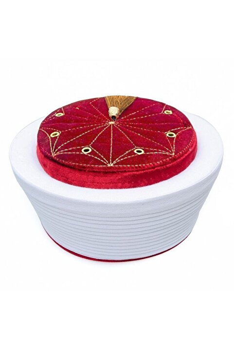 İkranur Endülüs  İmam Sarığı Bordo Renk-Keçe Üstü Cübbe Rengi Kumaş  174 gr