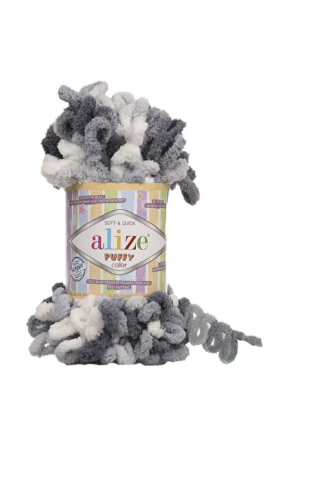 Alize Puffy Color El Örgü Ipi 5925 5 Adet