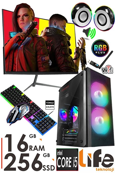 Life Teknoloji L265 I5 2380 3.40ghz 8gb Ram 256gb Ssd 19 Inç Fhd Monitör Wi-fi Masaüstü Bilgisayar