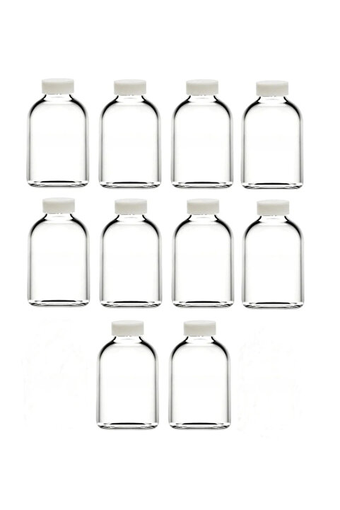 Genel Markalar Wellline 10 Adet Cam Kavanoz Oda Kokusu Şişesi Küçük Vazo Kapaklı 10x50ml