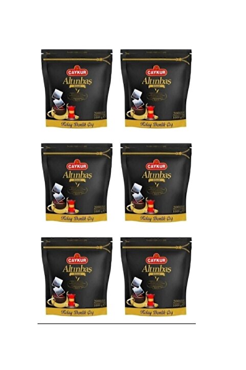 Çaykur Altınbaş Klasik Siyah Kolay Demlik Poşet Çay 200 x 5 G 6 PAKET