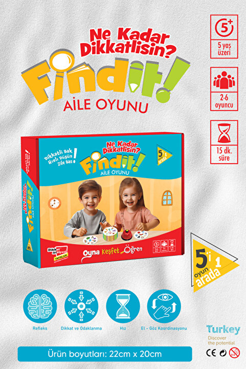 Dikkat Atölyesi Yayınları Findit! Ne Kadar Dikkatlisin? Akıl Ve Zeka Oyunu