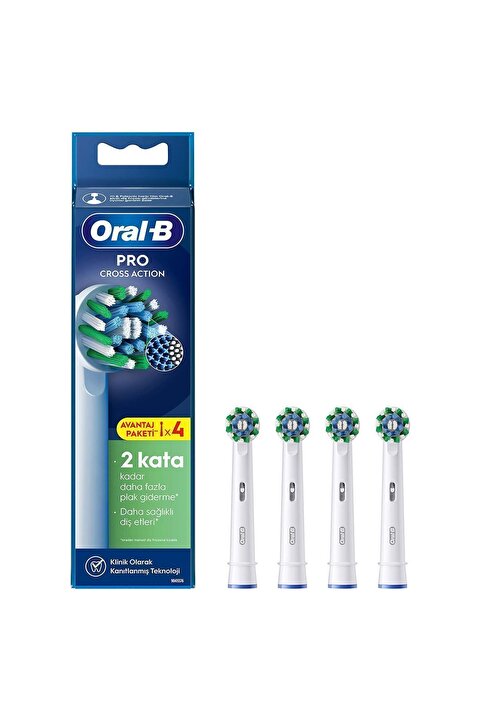 Oral-B Pro Cross Action X-filament Şarjlı Diş Fırçası Yedek Başlığı 4 Adet