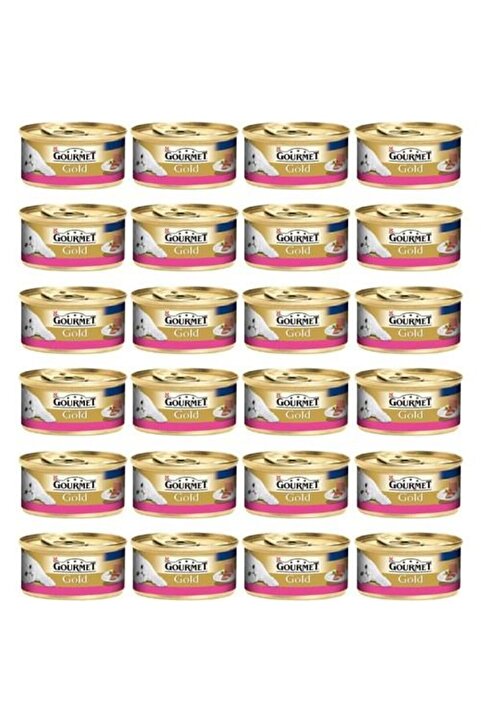 Gourmet Purina Gold Kıyılmış Sığır Etli Konserve Yetişkin Kedi Maması 24 x 85 G