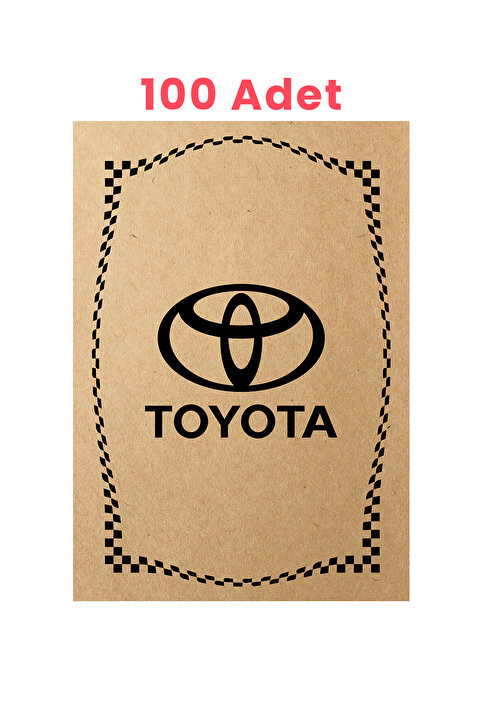 BALKAN AMBALAJ Kraft 120gr Toyota Oto Paspas Kağıdı 100 Adet - 35x50cm - Kalın Kağıt Baskılı