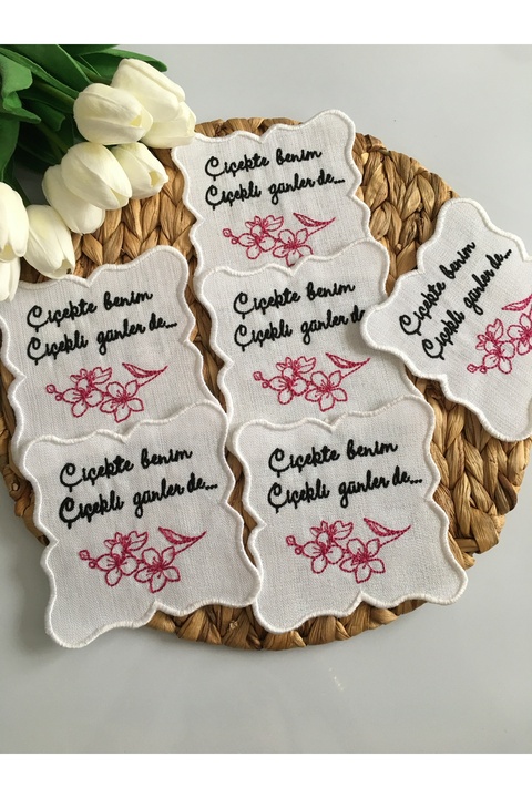 Etuval Linen 6 Adet Sunumluk Peçete,Kokteyl Peçete,Kahve Yanı Sunumluk,Bardak Altlığı,