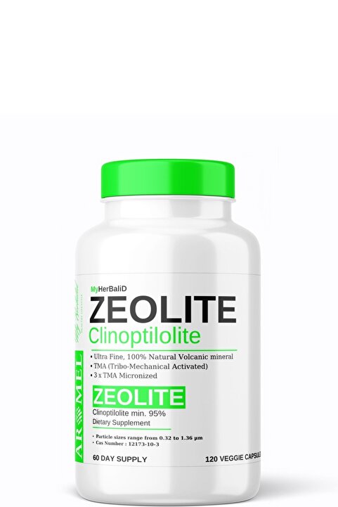Aromel Zeolit Tozu Kapsül | 120 Adet | 1 Mikron Ultra Fine | TMA Zeolit (Tribo-Mechanical Activated)