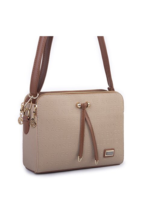 Nas Bag Premium Series Çok Gözlü Çapraz Kadın Çanta (EN: 24 CM X BOY: 19CM)
