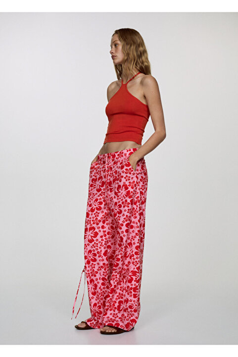 MANGO Yoğun Kırmızı Kadın  Pantolon 67027914
