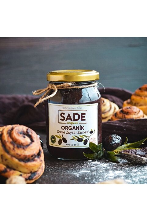 Sade Organik Siyah Zeytin Ezmesi 170 gr