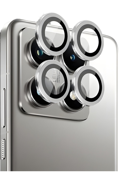Fibaks Xiaomi Mi 14T Uyumlu Kamera Koruma Siyah Renkli Lens Koruyucu Temperli Cam Koruma