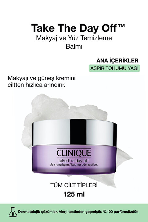 Clinique Take The Day Off™ Makyaj Ve Yüz Temizleme Balmı 125ml | Göz Ve Yüz Makyajı, Güneş Kremi, Kir