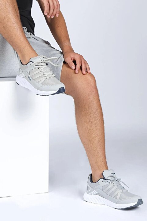Jump 25932 Açık Gri - Lacivert Ortopedi Erkek Spor Ayakkabı