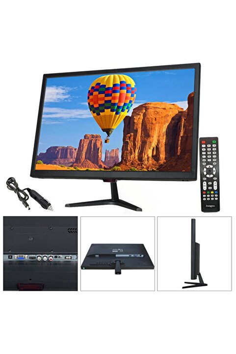 Twogo Go-2010 20" 50 Ekran Full Hd Led Monitör Tv(220V-12 VOLT) (VGA-HDMI-USB-RCA) Sesli Kumandalı