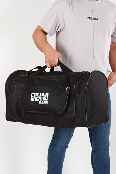 GreandBags Siyah Valiz Çanta El Ve Omuz Çantası Seyahat Çantası Büyük Boy Çanta 4 Gözlü Çanta Suitcase