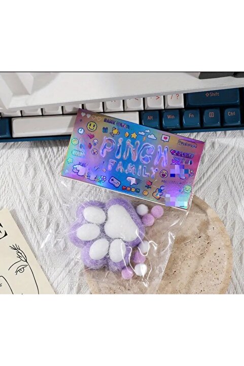 seyuse Kedi Patisi Taba Squishy Stress Oyuncağı Sukuşi pati, Tüylü Oyuncak MOR