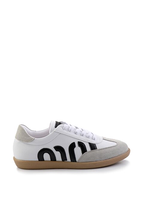 Bambi Beyaz Siyah  Kadın Sneaker K01179800009