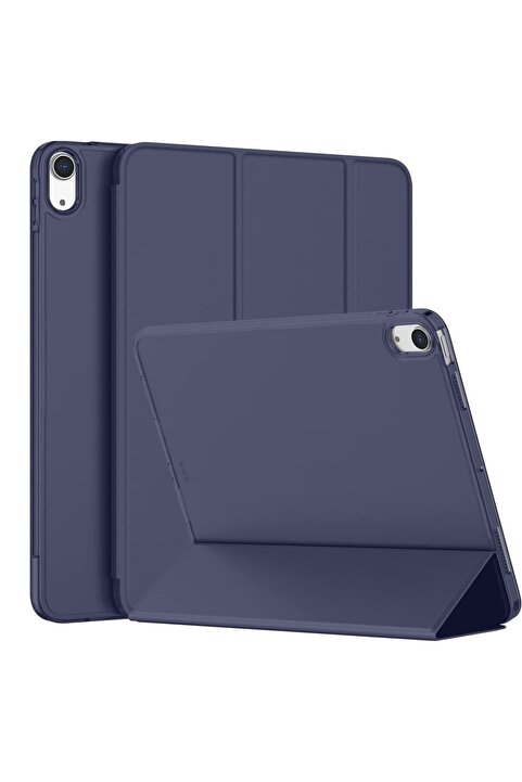 UnDePlus İpad 11.nesil A16 11inç/10.nesil 10.9inç Uyumlu Kılıf Pu Deri Smart Standlı Case Lacivert