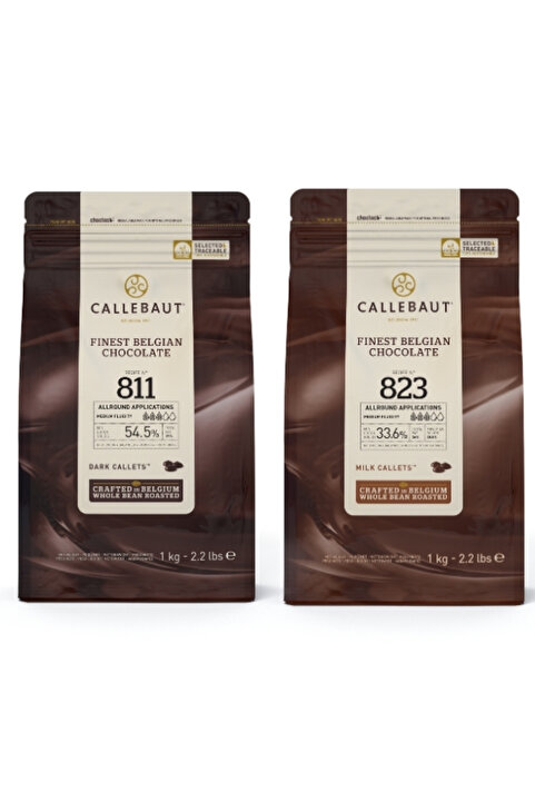 Callebaut 2'li Çikolata Paketi (811 BİTTER DROP ÇİKOLATA 1 KG VE 823 SÜTLÜ DROP ÇİKOLATA 1 KG)