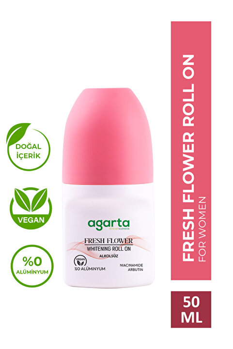 Agarta Ter Kokusu Önleyici 24 Saat Etkili Beyazlatıcı Kadın Fresh Flower Roll-on 50 ml