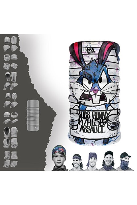 e-Taktik Bugs Bunny Assoult Desenli Dikişsiz Tüp Yazlık Boyunluk Bandana Buff Baf