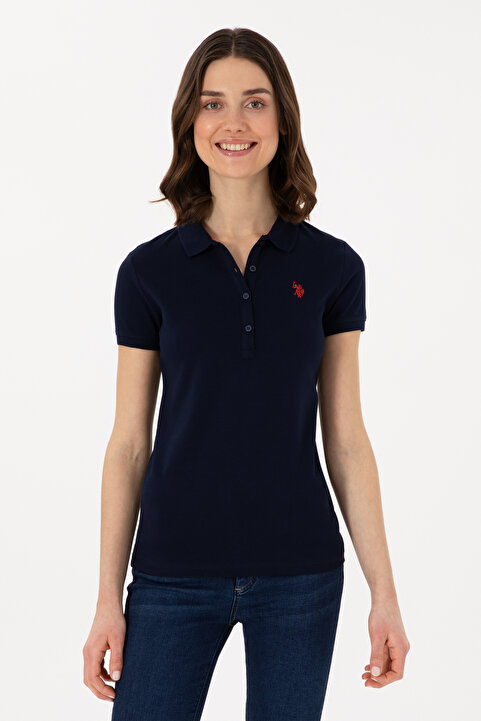 U.S. Polo Assn. Kadın Lacivert Basic Polo Yaka Tişört 50300830-VR033