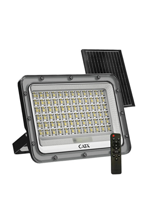 Cata CT-4649 Solar Led 200W Platinium 6400K Beyaz Işık Kumandalı Projektör Güneş Enerjili
