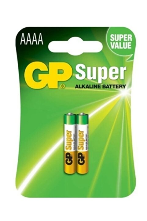 Genel Markalar Gp Süper Alkalin AAAA Boy İncenin İncesi Kalem Pil 1,5 Volt 2'Li Kart