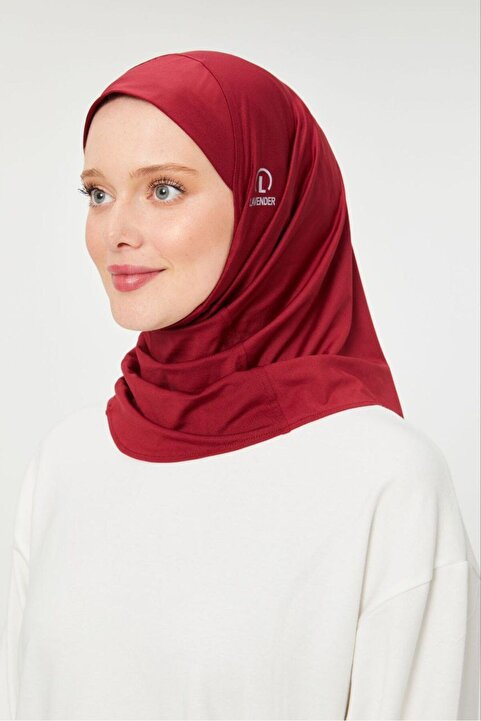 Melodi Scarf Kadın Tesettür Hijab Deniz Havuz Spor  Uyumlu Bone Bordo