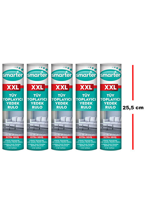 SMARTER Xxl 5 Adet Tüy Toplayıcı Yedek Rulo