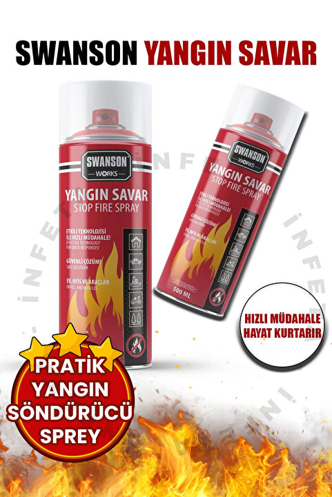 İnfeta Yangın Söndürücü Sprey Çok Amaçlı Yansın Söndürücü Sprey Pratik Yangın Söndürücü Mini Söndürücü