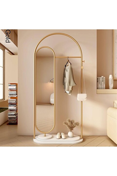 shop portmanto Gold Modern aynalı askılık