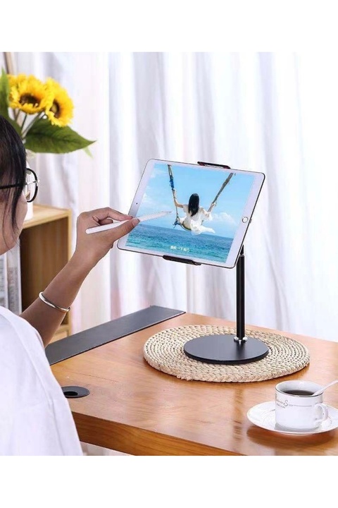 MATECHNO 360 Ayarlı Metal Standlı Masa Üstü Tablet Telefon Tutucu Telefon Tablet Standı