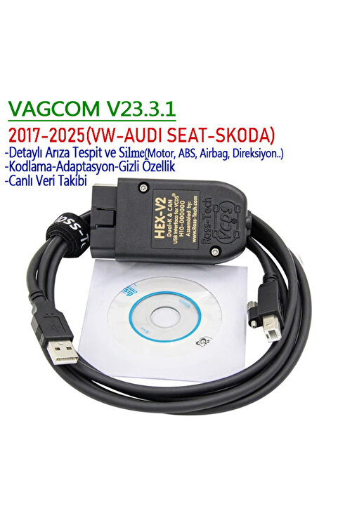 Genel Markalar Vagcom Vcds 2017-25 Arıza Tespit Kodlama Gizli Özellik Adaptasyon - Hex V2