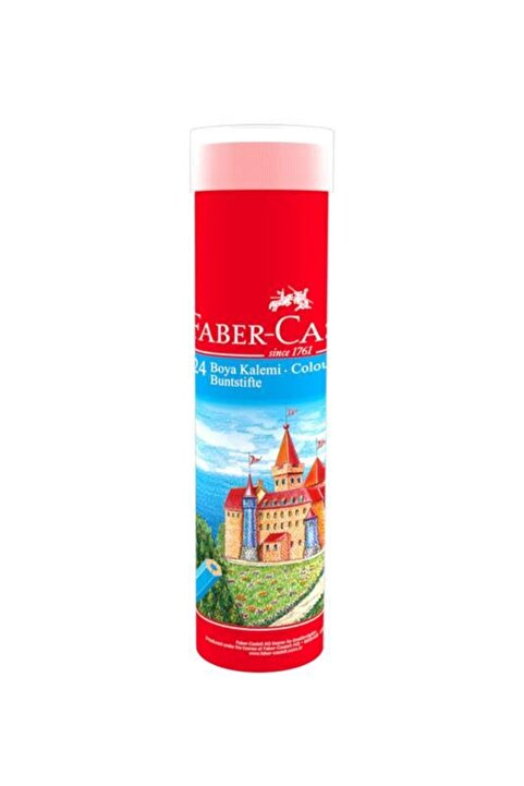 Faber Castell Kuru Boya Kalemi, Metal Tüp, 24'lü, Ergonomik Gövde, Canlı ve Parlak Renkler,Yüksek Kaliteli