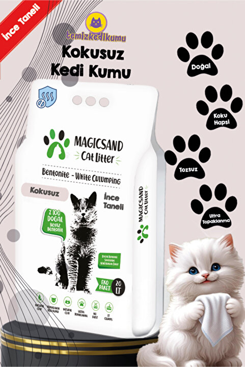 Magic Sand İnce Taneli Kokusuz 20 Lt