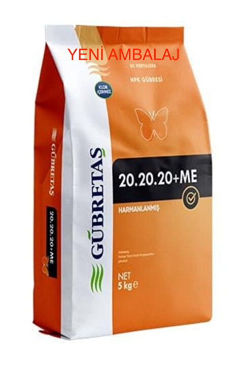 Gübretaş 20.20.20+ME 5KG Iz Elementli Azot Fosfor Potasyum Çiçek Bitki Kök Güçlendirici Toz Npk Gübre orjinal