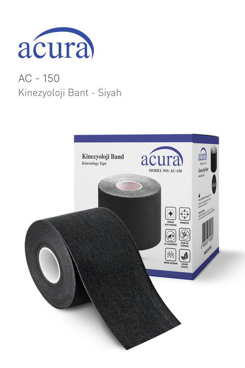 Acura Ac-150 Yüz & Vücut Uyumlu Hipoalerjenik Kinesyo Tape Ağrı Bandı 5m X 5cm