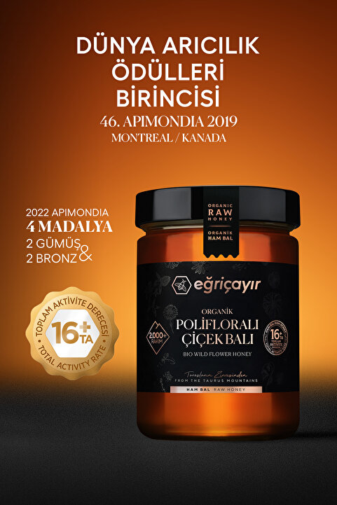 Eğriçayır Organik Polifloralı Bal Ta16 850g