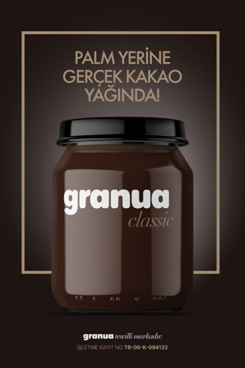 Granua — Classic | Doğal Kakao Yağında Sürülebilir Sütlü Çikolatalı Fındık Kreması 400gr