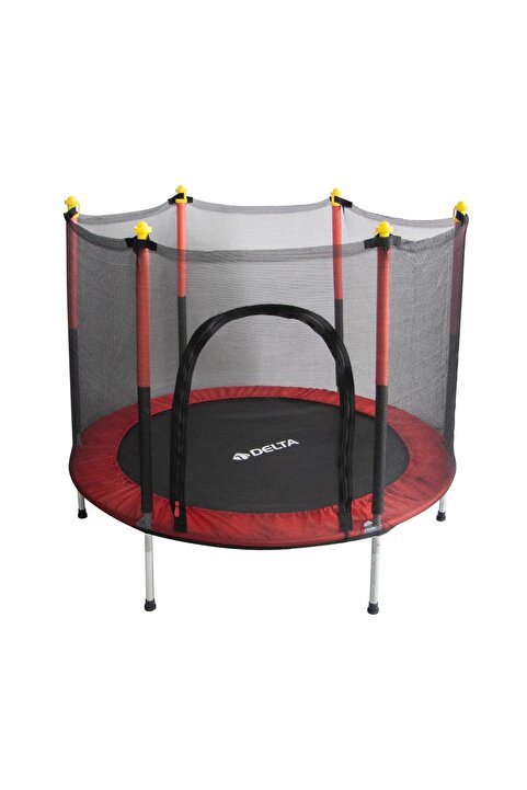 Delta Güvenlik Korumalı Fileli 140 Cm Özel Fermuar Güven Konforlu Çocuk Trampolini 55 İnç Trambolin