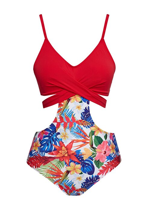 SAILOR moda Desenli Çapraz Mayokini