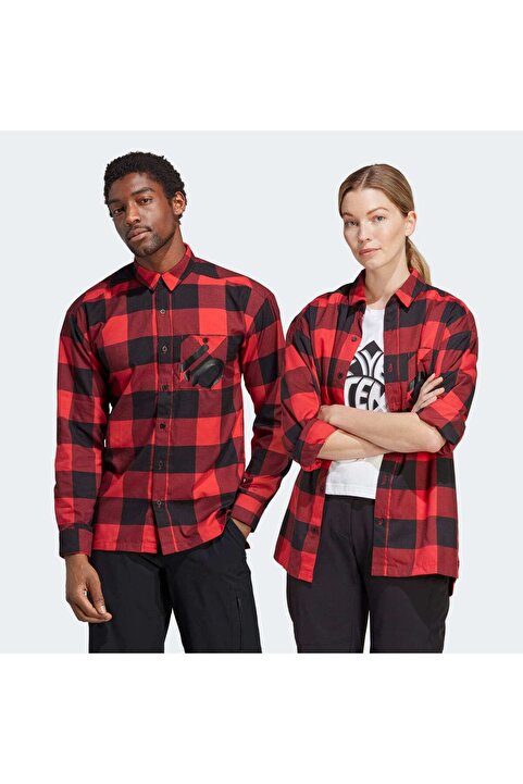adidas Five Ten Brand Of The Brave Flannel Kırmızı Ekose Gömlek (HD2251)