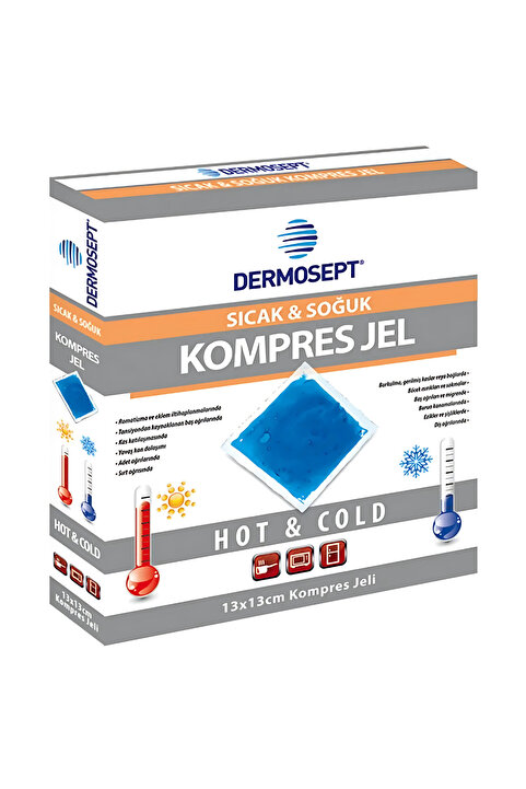 Dermosept Sıcak Soğuk Termo Jel Kompres Buz Jel Termojel 13 X 13 Cm Küçük Boy