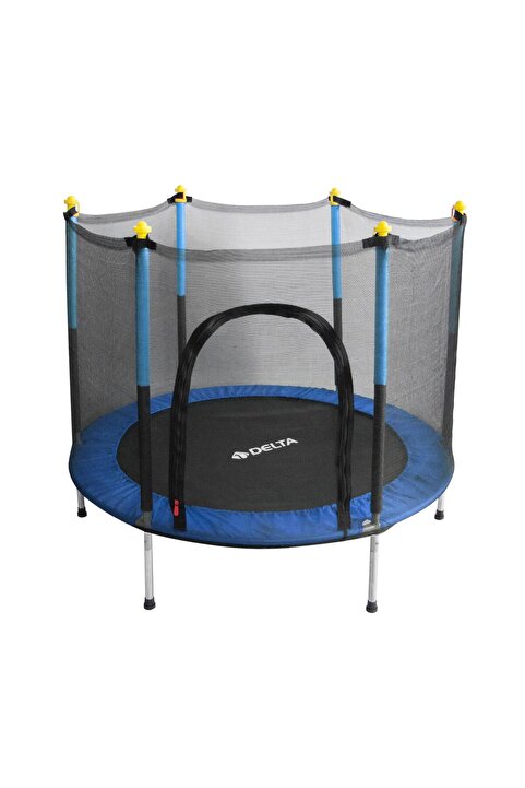 Delta Güvenlik Korumalı Fileli 140 Cm Özel Fermuar Güven Konforlu Çocuk Trampolini 55 İnç Trambolin