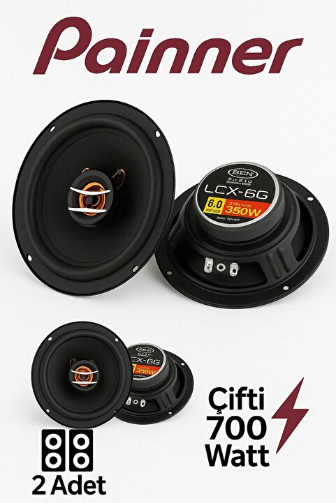 Painner Ben Audıo Çifti 700 Watt 16 Cm Araba Oto Hoparlör Tweeter'lı Kutu Içeriği 2 Adet