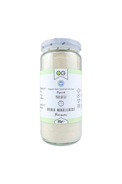 OG natural Organik Yulaflı Bebek Muhallebisi Karışımı 300 gr 6 Ay