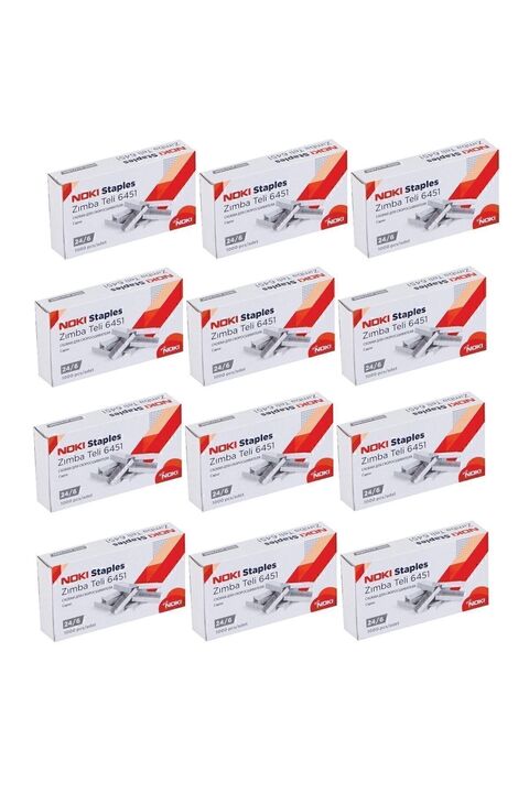 Noki Büyük Zımba Teli No:24/6 1000'li X 12 Paket